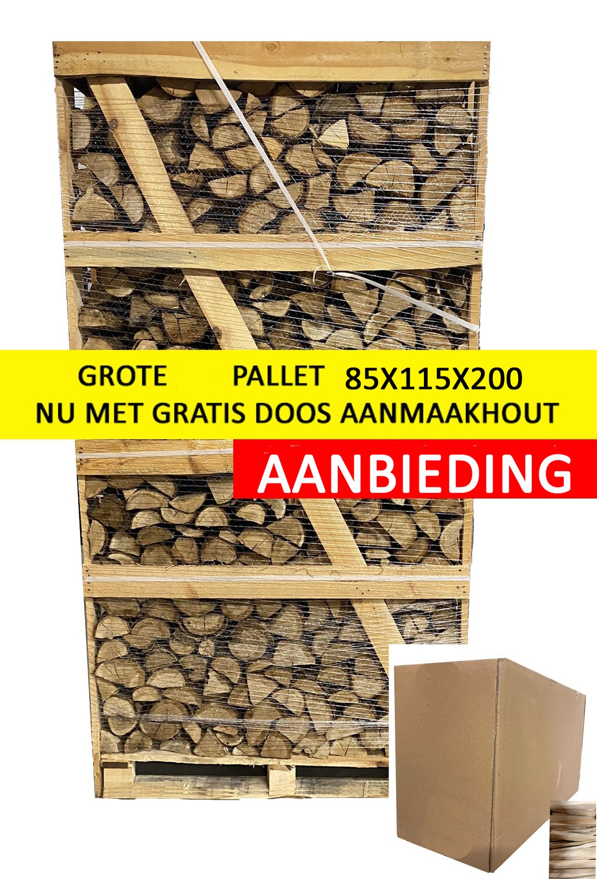 Haardhout Beuken FSC ovengedroogd -85cmx115cmx200cm