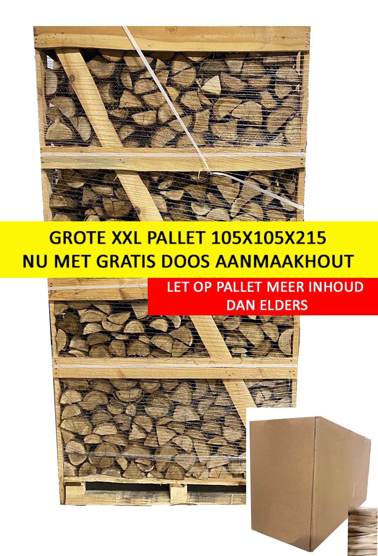 Haardhout Eiken FSC ovengedroogd - XXL - 2,15 m2