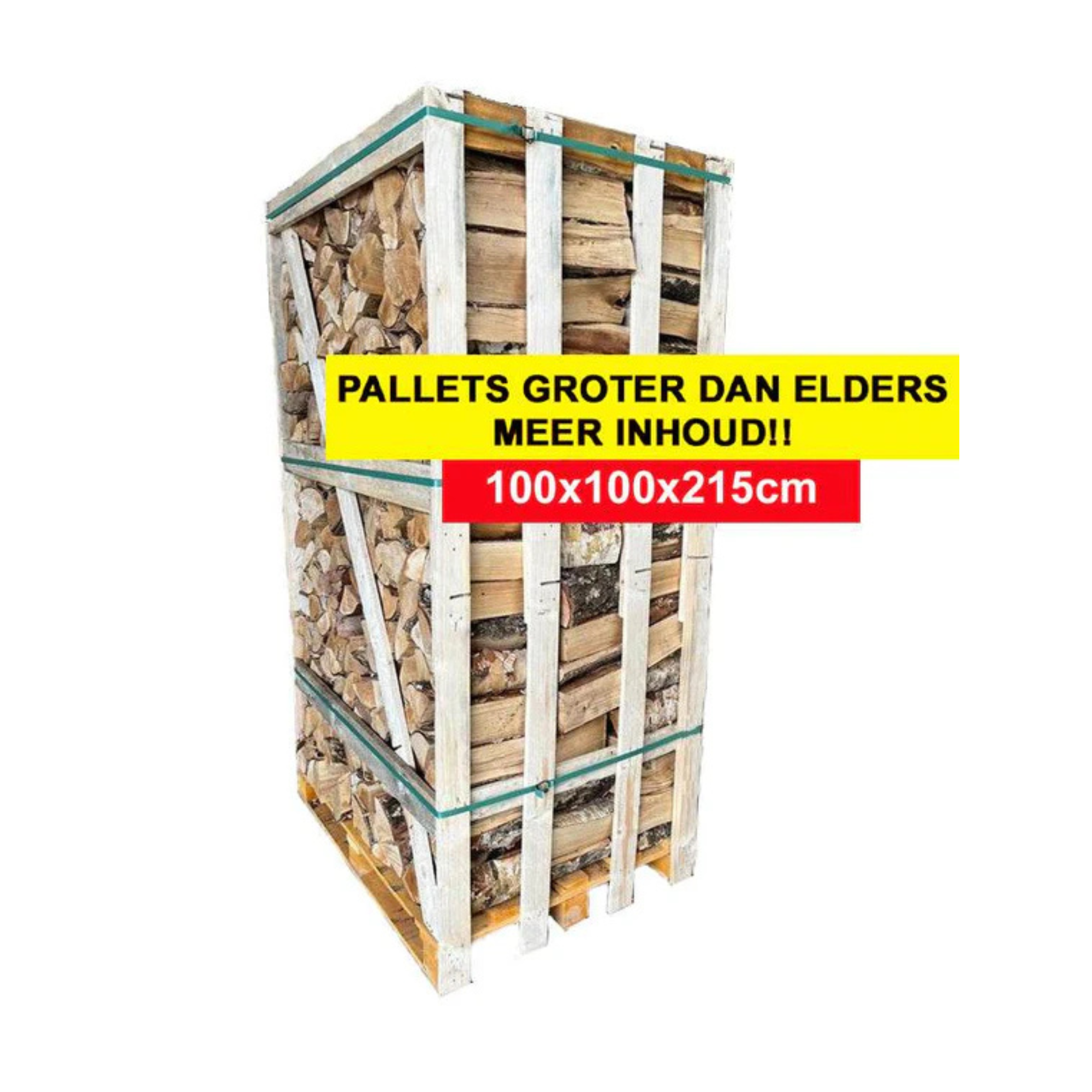 Haardhout Berken FSC ovengedroogd - XXL Pallet - 2,15 m2