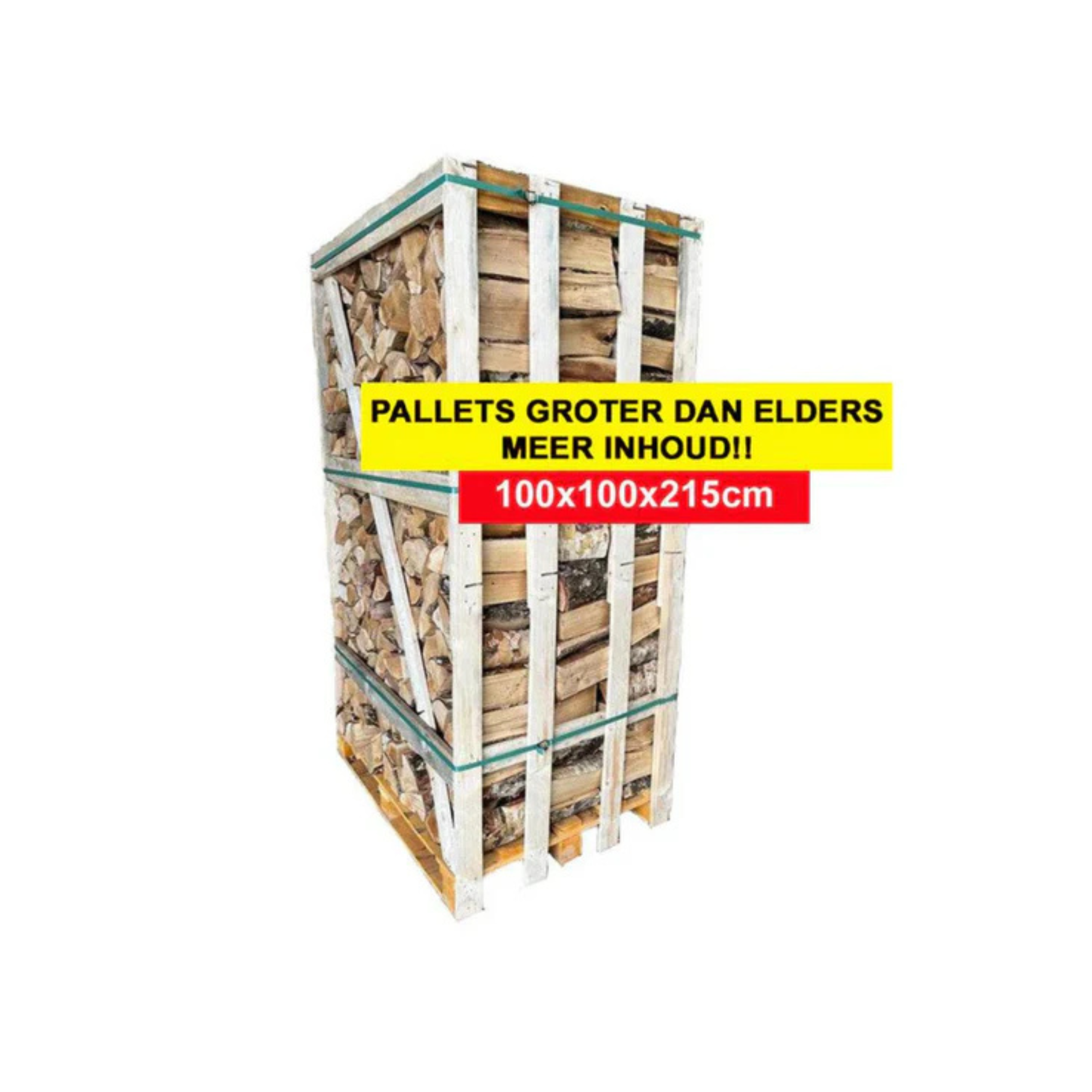 Haardhout Berken FSC ovengedroogd - XXL Pallet - 2,15 m2