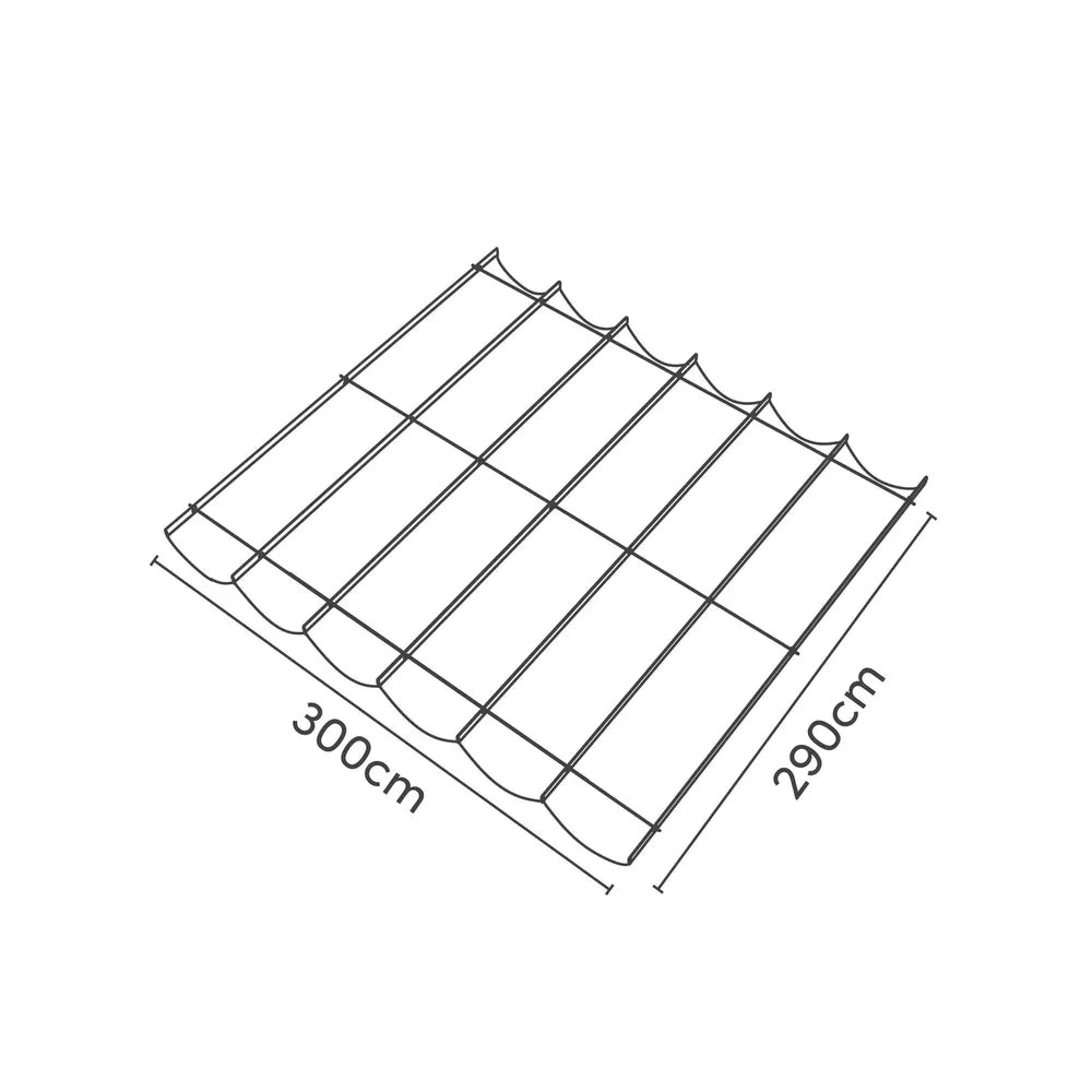 Garviks Harmonicadoek waterafstotend zwart + materialen en terrasheater