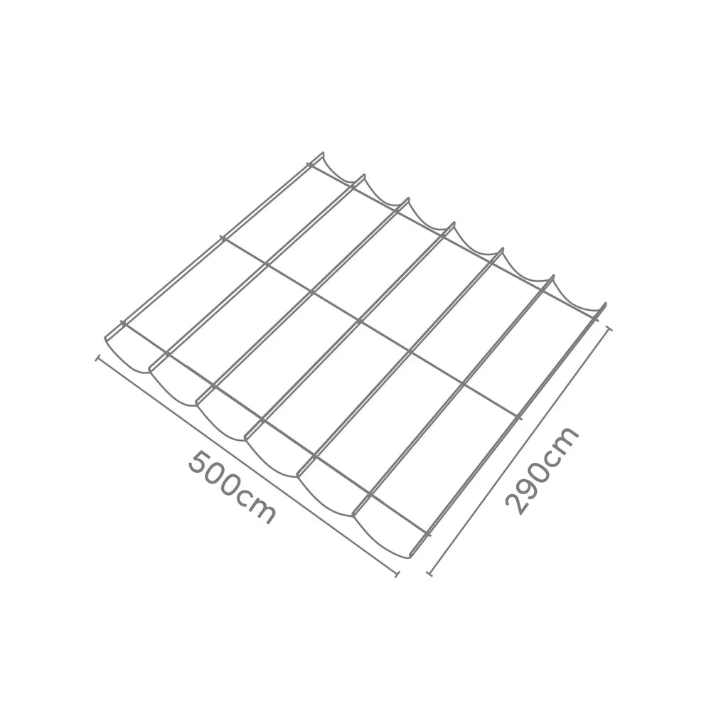 Garviks Harmonicadoek waterafstotend zwart + materialen en terrasheater