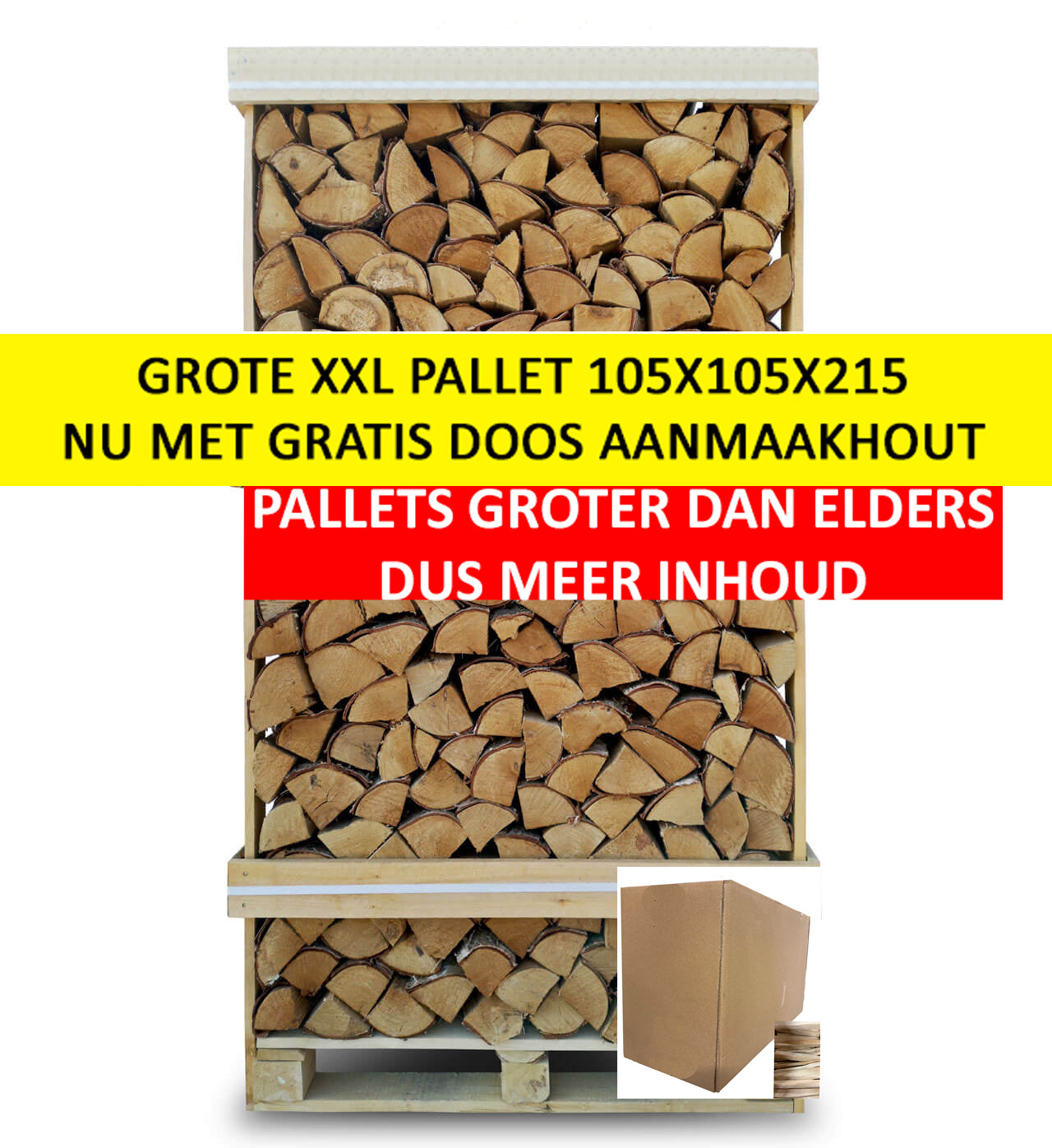 Haardhout Beuken FSC ovengedroogd - XXL - 2,15 m2