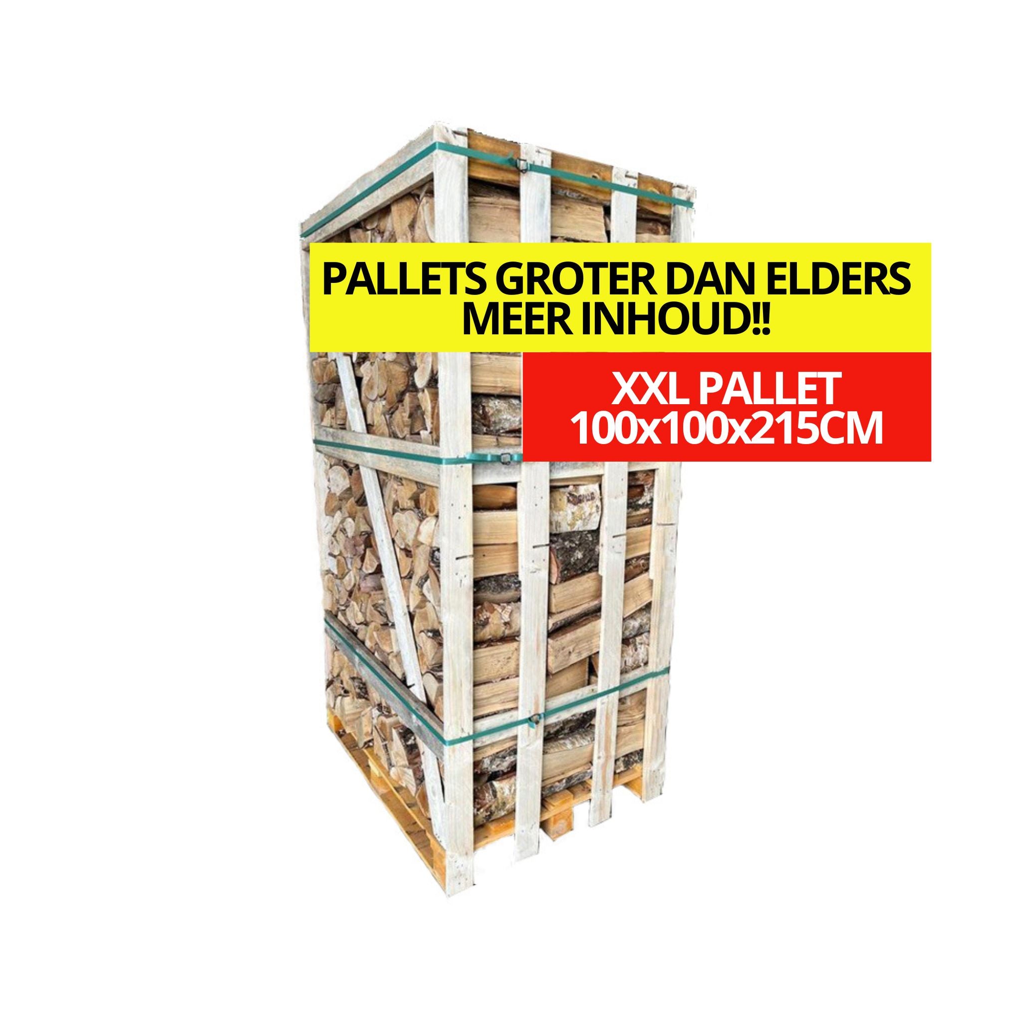 Haardhout Berken FSC ovengedroogd - XXL Pallet - 2,15 m2