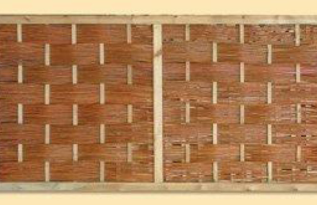 Wilgenscherm in houten frame