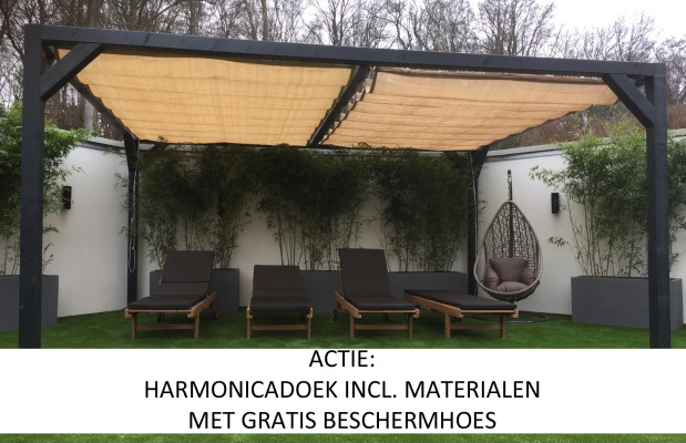 Nieuw Harmonicadoek Zand / Incl. materialen en beschermhoes ~ Gardenonline OB-93